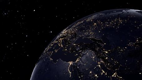 Glowing Earth Tapestry wallpaper