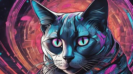 Cosmic Feline Mystique wallpaper