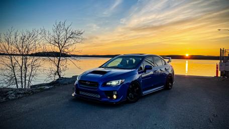 Subaru WRX STI Basking in Sunset Glow wallpaper
