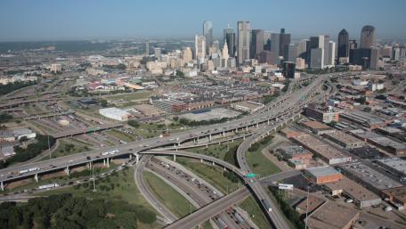 Looking West at the Interchange of I-30 & I-45 wallpaper