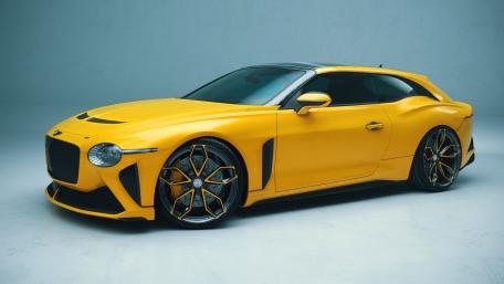 Sleek Yellow Bentley Continental GT Supremacy wallpaper