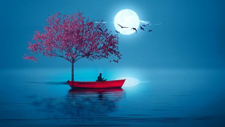 Mystical Moonlit Serenity wallpaper