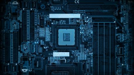 Deep Blue Circuitry Complexity wallpaper