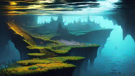 Mystical Underwater Kingdom Awaits wallpaper