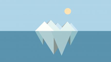Serenity in Geometric Icebergs wallpaper
