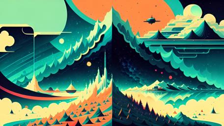 Surreal Digital Dreamscape wallpaper