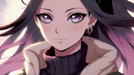 Mystical Anime Beauty Gaze wallpaper