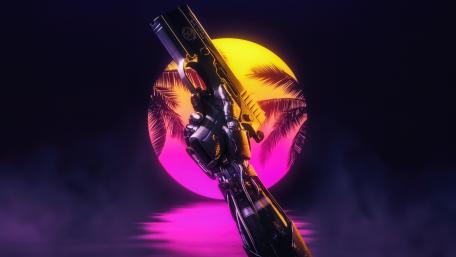 Neon Sunset Standoff wallpaper
