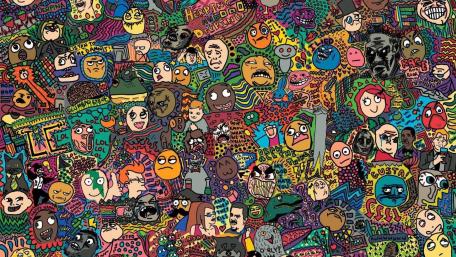 Explosion of Meme Faces Extravaganza wallpaper