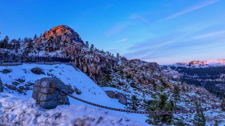 Winter's Embrace at Dusk wallpaper