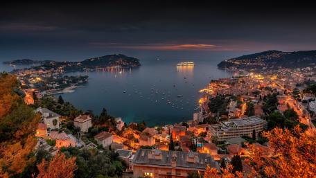 Dusk Over Villefranche-sur-Mer wallpaper
