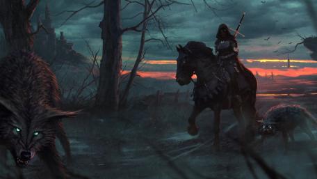 Twilight Ambush by Werewolves and Dark Knight wallpaper