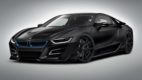 Sleek BMW i8 in Black Hue wallpaper