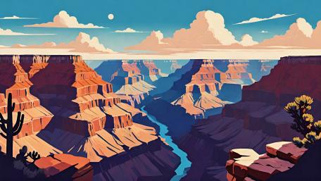 Majestic Canyon Dreamscape wallpaper