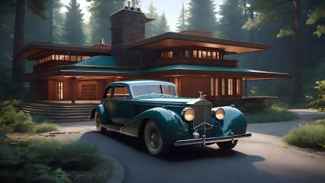 Classic Elegance Amidst the Woods wallpaper