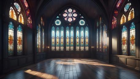Sunlight Through Stained Glass Splendor wallpaper