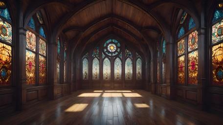 Gothic Splendor in Stained Glass wallpaper