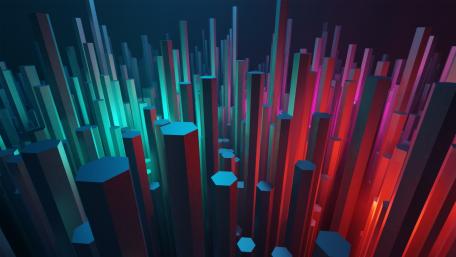 Glowing Geometric Forest wallpaper