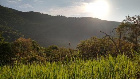 Trail in the mountains wallpaper