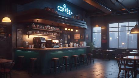Urban Coffee Hideaway wallpaper