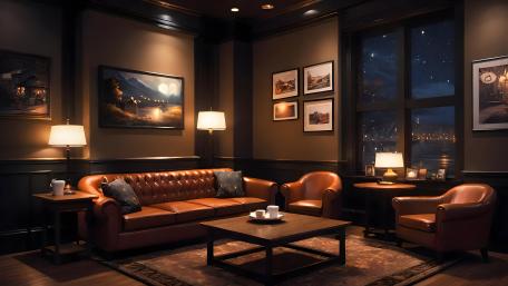 Warm Evening Respite in AI Dream Home wallpaper