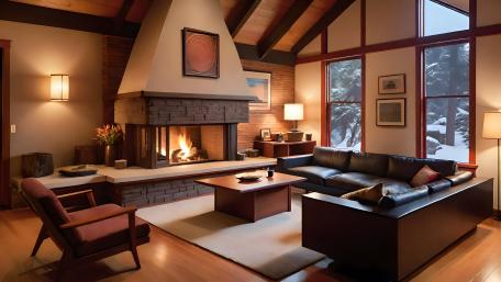 Cozy Winter Cabin Retreat wallpaper