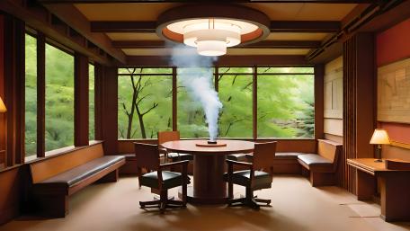 Japanese Style AI-Generated Modern Meeting Space wallpaper