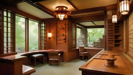 Tranquil Japanese Interior Harmony wallpaper