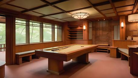 Elegant Billiards Sanctuary for Leisure Times wallpaper