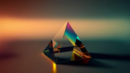 Prismatic Pyramid Illusion wallpaper