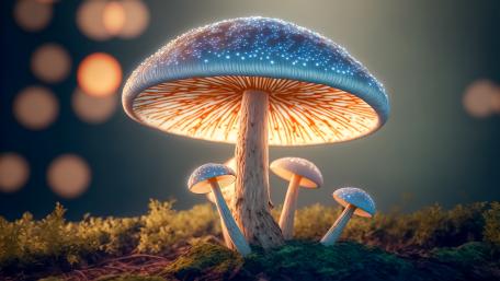 Enchanted Mushroom Luminescence wallpaper