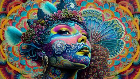 Ethereal Vision in Vivid Dreamscapes wallpaper