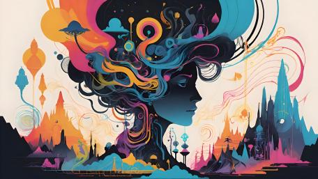 Surreal Dreamscape of Mind and Magic wallpaper