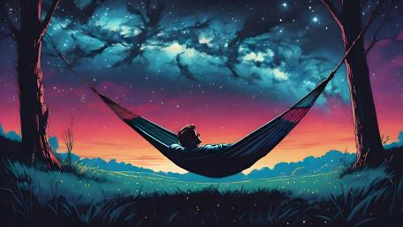 Stargazer's Twilight Serenity wallpaper