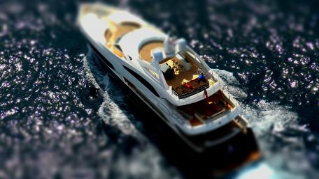 Yacht Journey Through Ocean Currents wallpaper