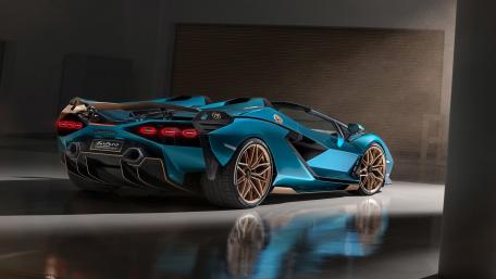 Lamborghini Sian Elegance in Blue wallpaper
