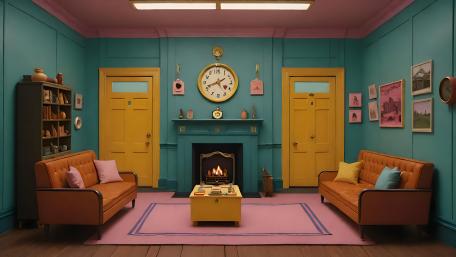 Vintage Fantasy Living Room with Modern Twist wallpaper