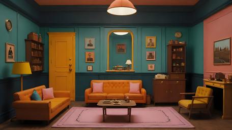 Whimsical Vintage Modernity: A Cozy Digital Nook wallpaper