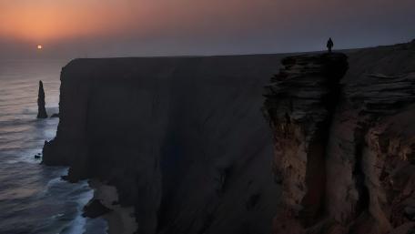 Edge of Solitude at Dusk wallpaper