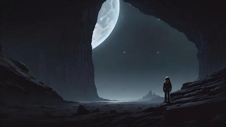 Mysterious Night on an Alien Shore wallpaper
