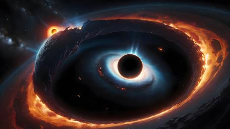 Vortex of Cosmic Fire and Darkness wallpaper