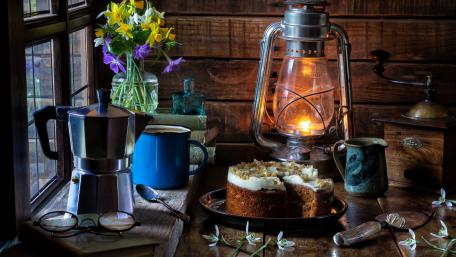 Rustic Charm and Warm Light wallpaper