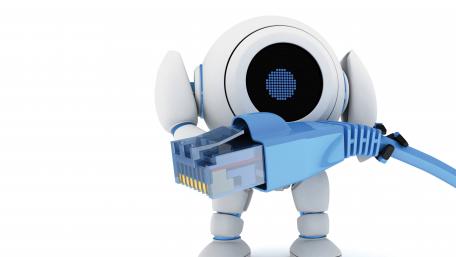 Robotic Connection in a Digital World wallpaper