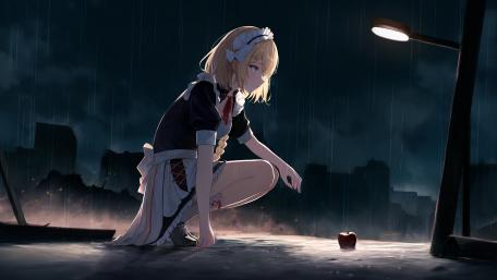 Solitary Reflection in the Rain wallpaper