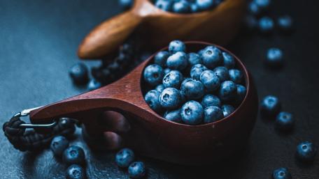 Sumptuous Blueberries in Artistic Presentation wallpaper
