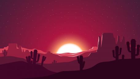 Desert Dusk in Minimalist Hues wallpaper