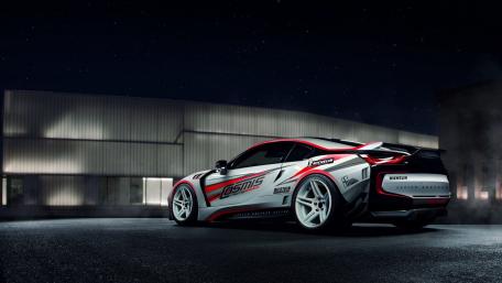 Sleek BMW i8 Under Starlit Sky wallpaper