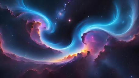 Cosmic Dance of Light and Shadows wallpaper
