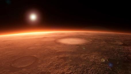 Mars Horizon at Sunrise wallpaper