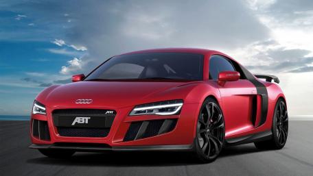 Red Audi R8 Supreme Power wallpaper